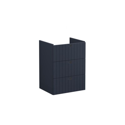 VitrA Root Groove 60cm 3 Drawer Washbasin Unit - Matt Dark B
