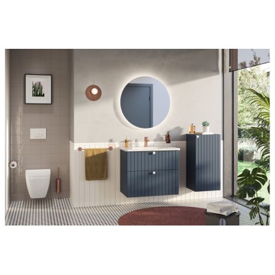 VitrA Root Groove 80cm 1 Drawer Washbasin Unit - Matt Dark B 2