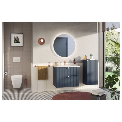 VitrA Root Groove 80cm 2 Door Wall Hung Slim Washbasin Unit