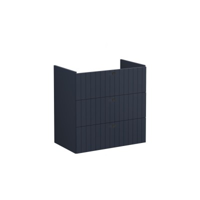 VitrA Root Groove 80cm 3 Drawer Washbasin Unit - Matt Dark B