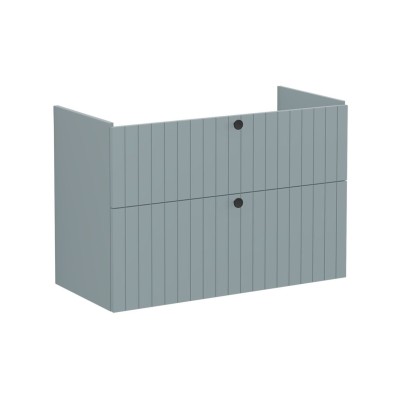VitrA Root Groove 100cm 2 Drawer Washbasin Unit - Matt Fjord