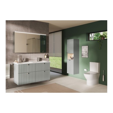 VitrA Root Groove 120cm 4 Drawer Washbasin Unit - Matt Fjord