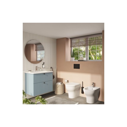 VitrA Root Groove 80cm 2 Drawer Washbasin Unit - Matt Fjord