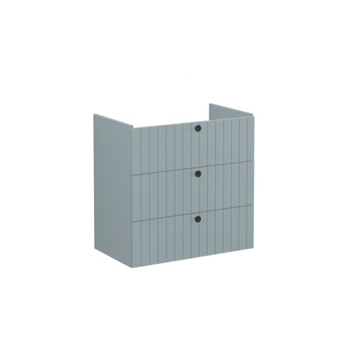 VitrA Root Groove 80cm 3 Drawer Washbasin Unit - Matt Fjord