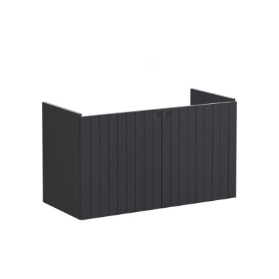 VitrA Root Groove 100cm 2 Door Washbasin Unit - Matt Graphit