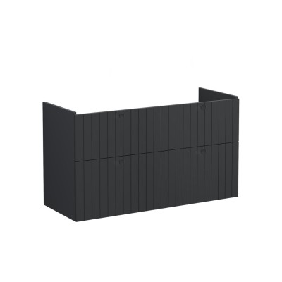 VitrA Root Groove 120cm 4 Drawer Washbasin Unit - Matt Graph