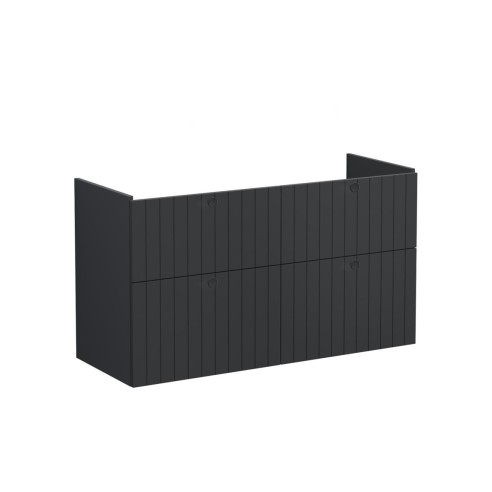 VitrA Root Groove 120cm 4 Drawer Washbasin Unit - Matt Graph