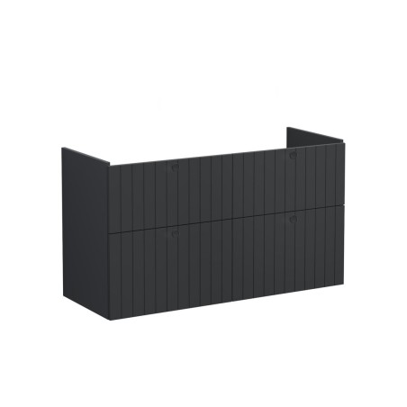 VitrA Root Groove 120cm 4 Drawer Washbasin Unit - Matt Graph