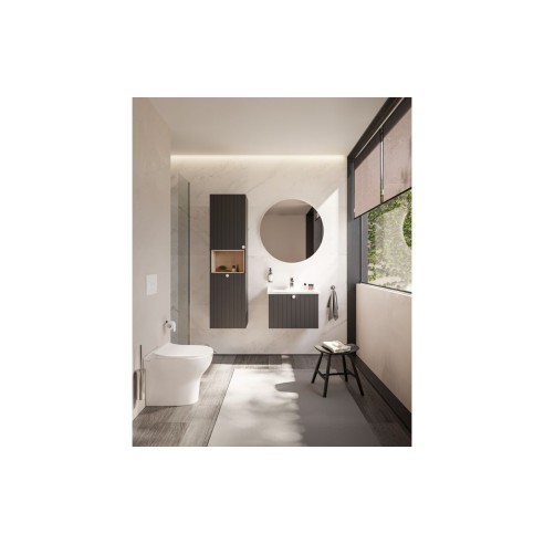 VitrA Root Groove 60cm 1 Drawer Washbasin Unit - Matt Graphi