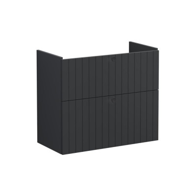 VitrA Root Groove 80cm 2 Drawer Slim Washbasin Unit - Matt G