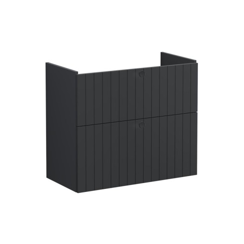 VitrA Root Groove 80cm 2 Drawer Slim Washbasin Unit - Matt G