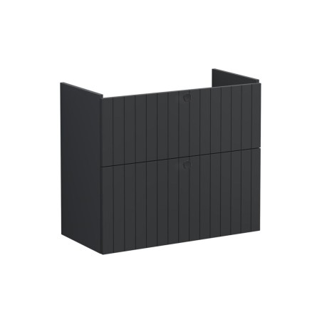 VitrA Root Groove 80cm 2 Drawer Slim Washbasin Unit - Matt G