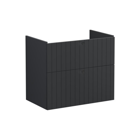 VitrA Root Groove 80cm 2 Drawer Washbasin Unit - Matt Graphi