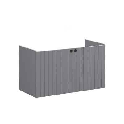 VitrA Root Groove 100cm 2 Door Washbasin Unit - Matt Grey |