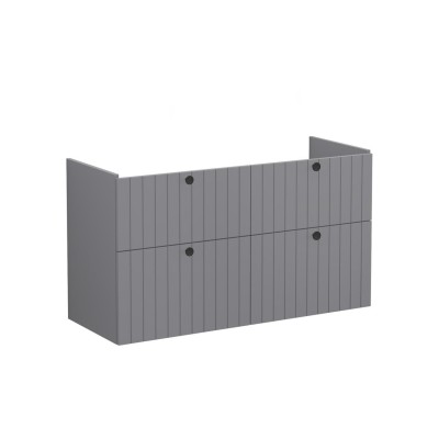 VitrA Root Groove 120cm 4 Drawer Washbasin Unit - Matt Grey