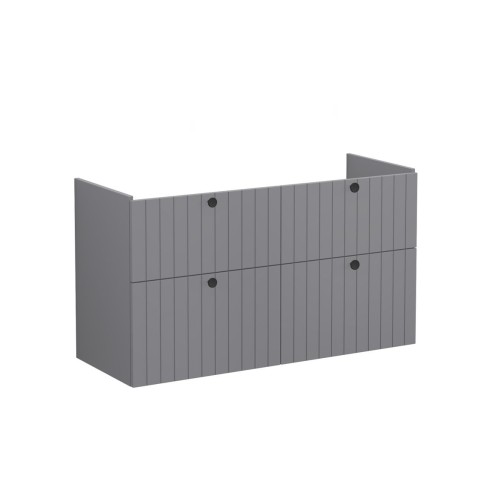 VitrA Root Groove 120cm 4 Drawer Washbasin Unit - Matt Grey