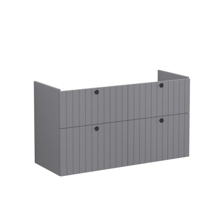 VitrA Root Groove 120cm 4 Drawer Washbasin Unit - Matt Grey