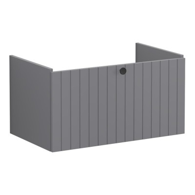 VitrA Root Groove 80cm 1 Drawer Washbasin Unit - Matt Grey |