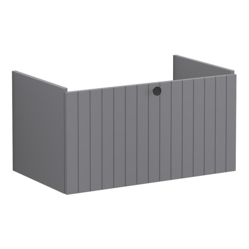 VitrA Root Groove 80cm 1 Drawer Washbasin Unit - Matt Grey |
