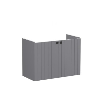 VitrA Root Groove 80cm 2 Door Wall Hung Slim Washbasin Unit