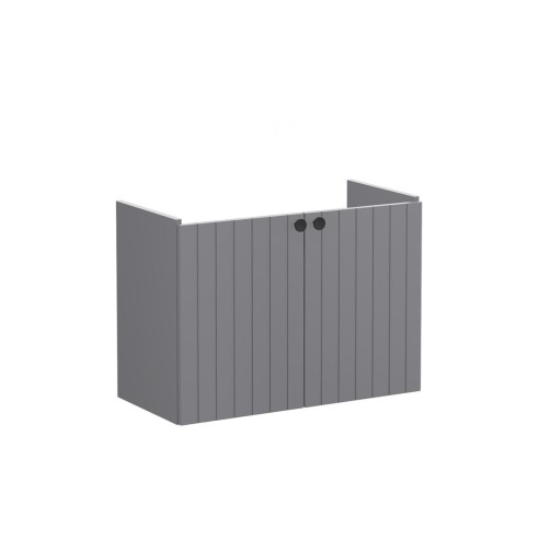 VitrA Root Groove 80cm 2 Door Wall Hung Slim Washbasin Unit