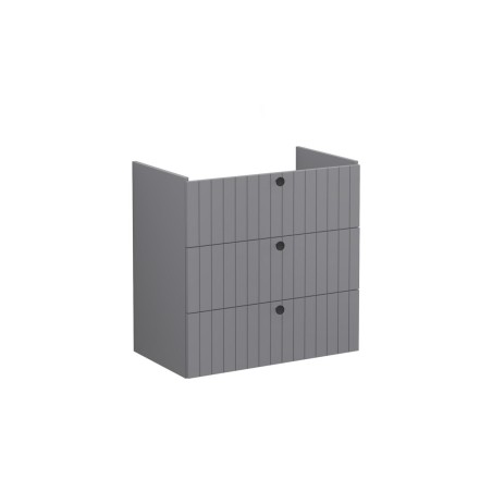 VitrA Root Groove 80cm 3 Drawer Washbasin Unit - Matt Grey |