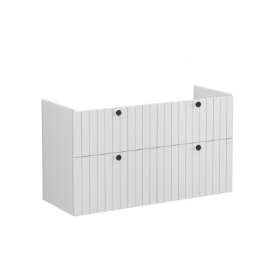 VitrA Root Groove 120cm 4 Drawer Washbasin Unit - Matt Light