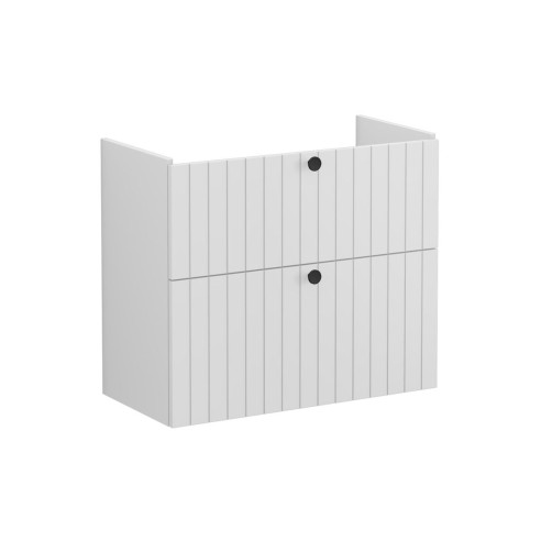 VitrA Root Groove 80cm 2 Drawer Slim Washbasin Unit - Matt L