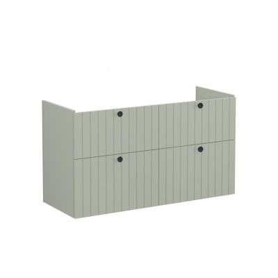 VitrA Root Groove 120cm 4 Drawer Washbasin Unit - Matt Retro