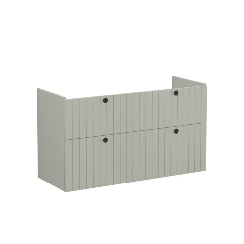 VitrA Root Groove 120cm 4 Drawer Washbasin Unit - Matt Retro