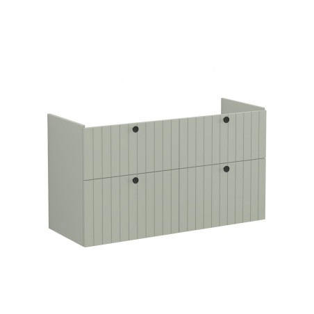 VitrA Root Groove 120cm 4 Drawer Washbasin Unit - Matt Retro