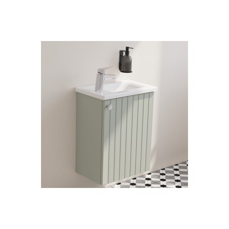 VitrA Root Groove 40cm 1 Door Wall Hung Slim Washbasin Unit
