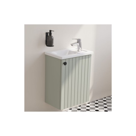 VitrA Root Groove 40cm 1 Door Wall Hung Slim Washbasin Unit