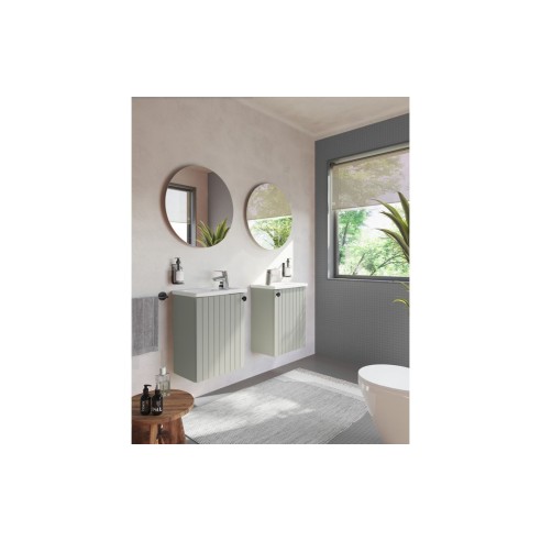 VitrA Root Groove 40cm 1 Door Wall Hung Slim Washbasin Unit