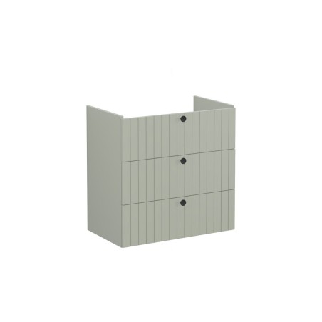 VitrA Root Groove 80cm 3 Drawer Washbasin Unit - Matt Retro