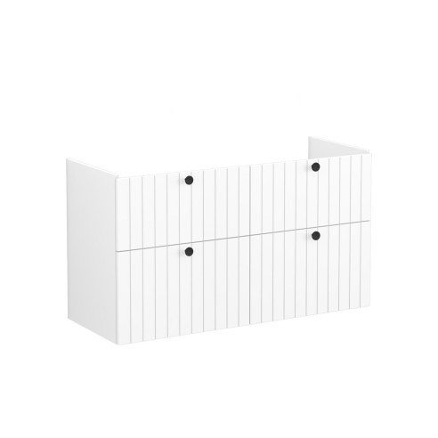 VitrA Root Groove 120cm 4 Drawer Washbasin Unit - Matt White