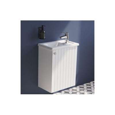 VitrA Root Groove 40cm 1 Door Wall Hung Slim Washbasin Unit 2