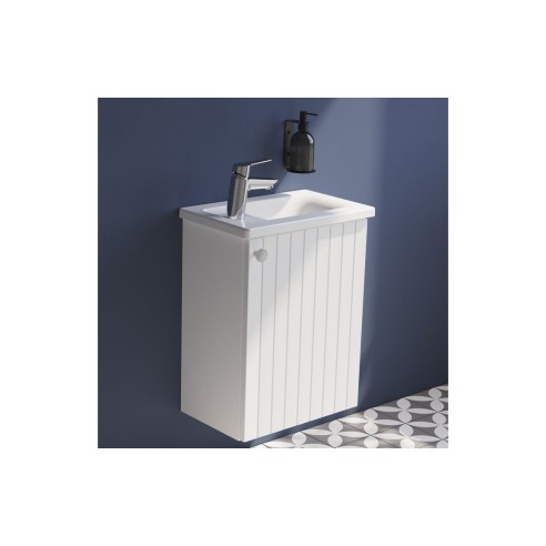 VitrA Root Groove 40cm 1 Door Wall Hung Slim Washbasin Unit