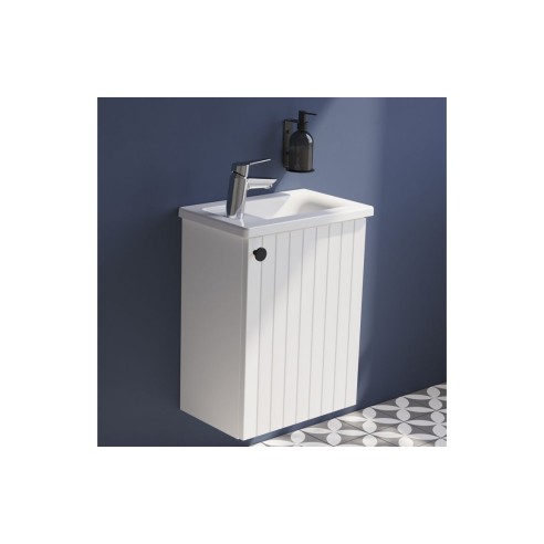 VitrA Root Groove 40cm 1 Door Wall Hung Slim Washbasin Unit