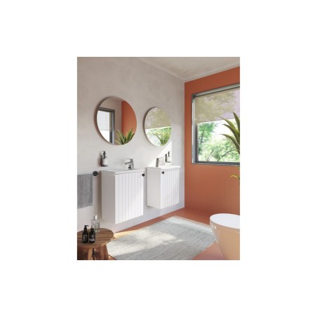 VitrA Root Groove 40cm 1 Door Wall Hung Slim Washbasin Unit