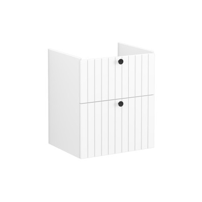 VitrA Root Groove 60cm 2 Drawer Washbasin Unit - Matt White