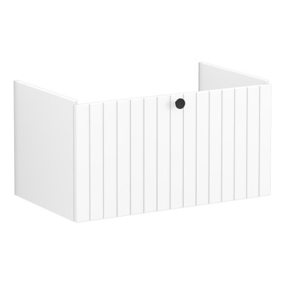 VitrA Root Groove 80cm 1 Drawer Washbasin Unit - Matt White