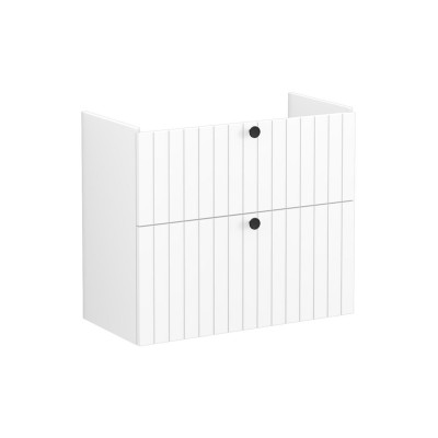 VitrA Root Groove 80cm 2 Drawer Slim Washbasin Unit - Matt W