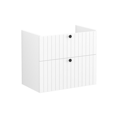 VitrA Root Groove 80cm 2 Drawer Washbasin Unit - Matt White
