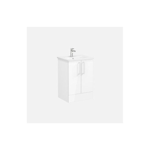 VitrA Zentrum 60cm 2 Drawer F/S Washbasin Unit - High Gloss