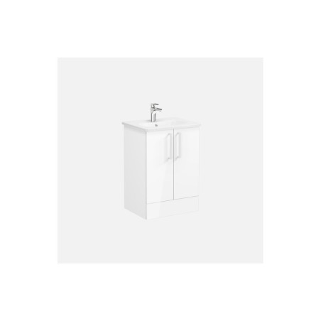 VitrA Zentrum 60cm 2 Drawer F/S Washbasin Unit - High Gloss