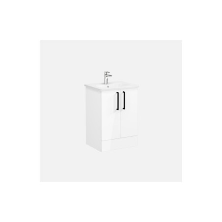 VitrA Zentrum 60cm 2 Drawer F/S Washbasin Unit - High Gloss