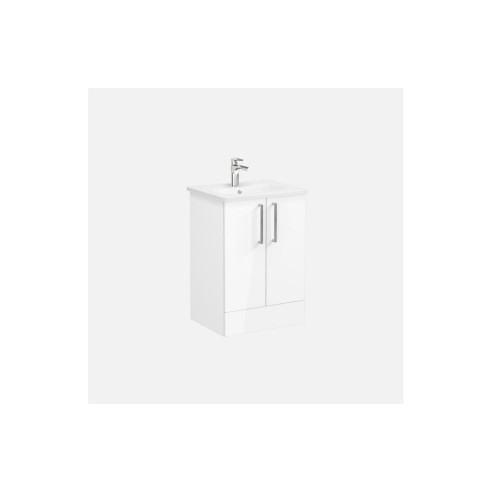 VitrA Zentrum 60cm 2 Drawer F/S Washbasin Unit - High Gloss