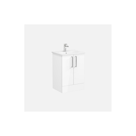 VitrA Zentrum 60cm 2 Drawer F/S Washbasin Unit - High Gloss