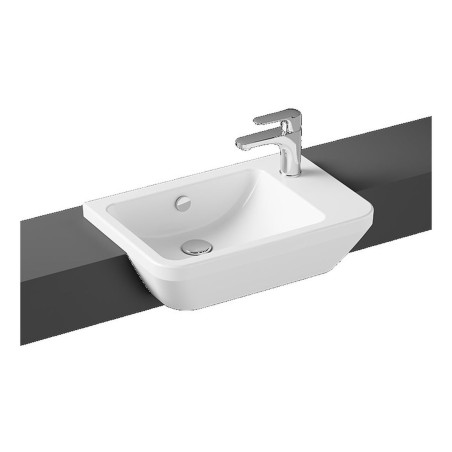 VitrA Integra 550x370mm 1TH Semi Recessed Basin (RH) - White
